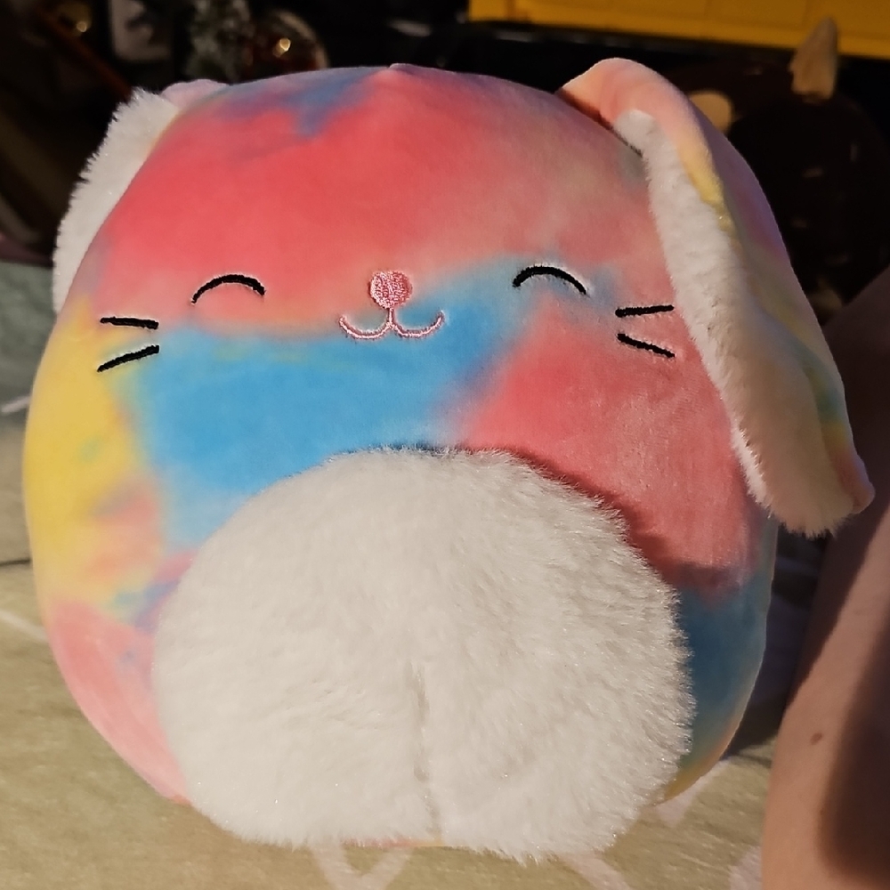 Colorful Plush Bunny Pillow